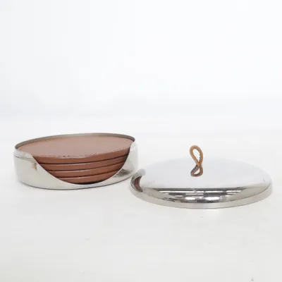 Glasunderlägg (Silverfärgad, Brun) från Georg Jensen