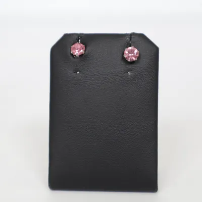 Oorbellen (Zilver, Roze) Onbekend materiaal