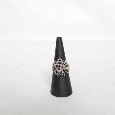 Ring (Zilver, Zwart) Onbekend materiaal