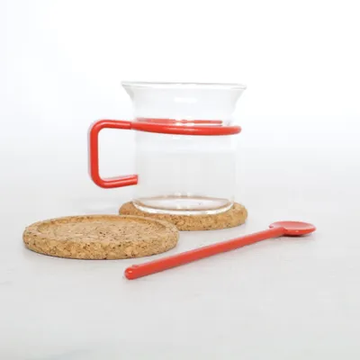 Cup (Red, Transparent) from Bodum