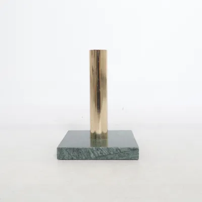 Ljusstake (Grön, Guldfärgad)