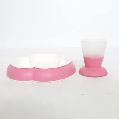 Set de vaisselle pour enfant (Rose, Blanc) de BabyBjörn