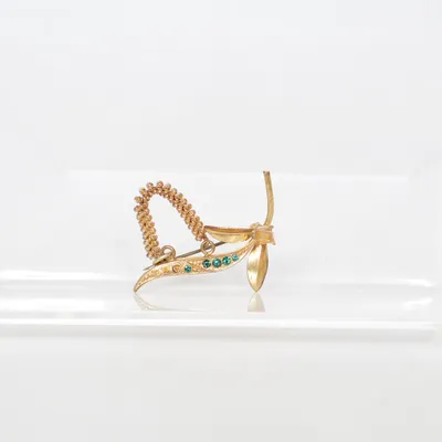 Broche (Grøn, Guld) Ukendt metal
