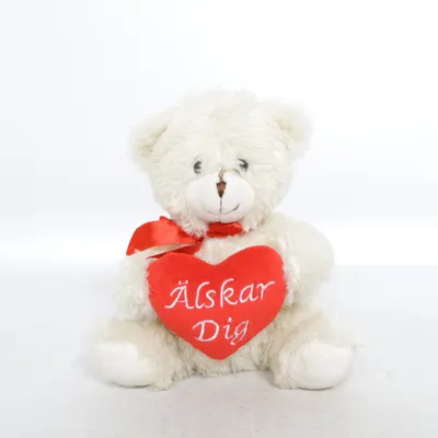 Soft toy (White, Red) from Nordic Souvenir Polyester