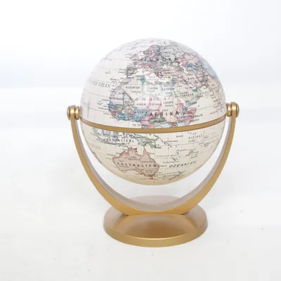 Jordglob (Beige, Guldfärgad)