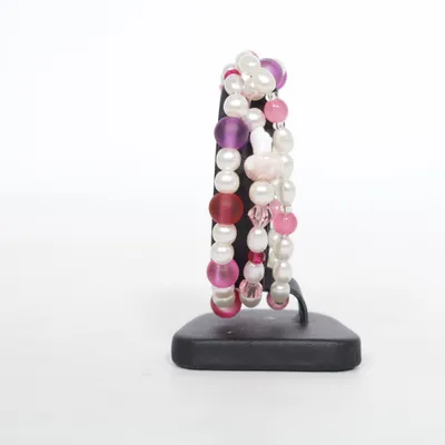 Armband (Rosa, Lila, Vit) Okänd metall