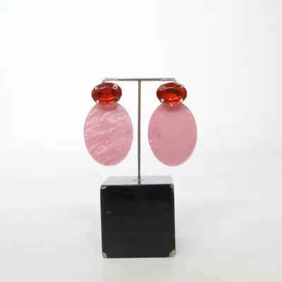 Oorbellen (Roze, Rood, Goud) Onbekend materiaal