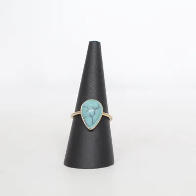 Ring (Turkos, Guldfärgad) Okänd metall