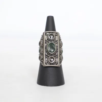 Ring (Zilver, Zwart) Onbekend materiaal