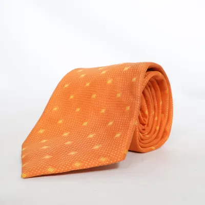 Tie (Orange) from Lavorato a Mano