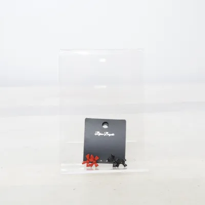 Boucles d'oreilles (Rouge, Noir) de Bijou Brigitte Métal inconnu