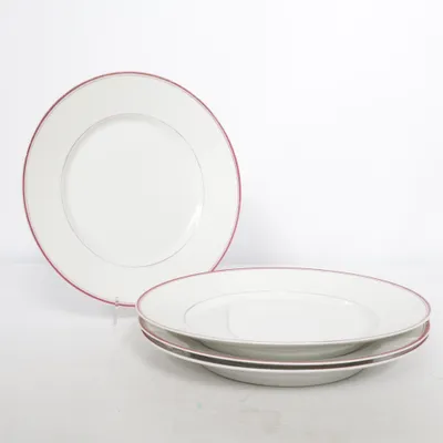 Plate (White, Red) from Rosenthal