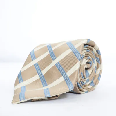 Tie (Brown, Blue, White) from Atlas Design Polyester