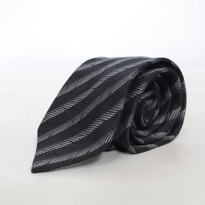 Tie (Black, Gray) from René Lezard Silk