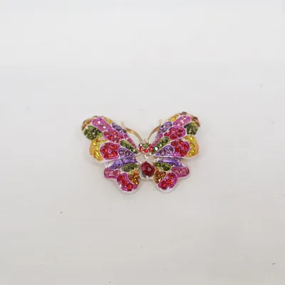 Brosch (Flerfärgad) Okänd metall