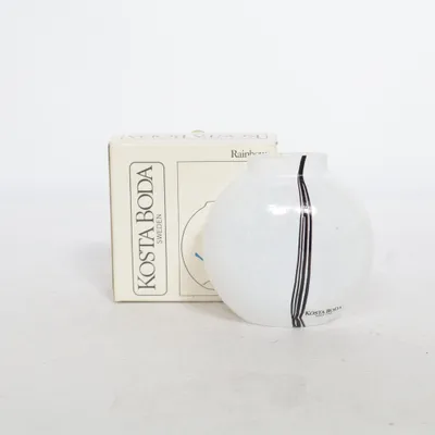 Vase (White, Black) from Kosta Boda