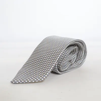 Tie (White, Blue, Yellow) from Atelier F&B Silk