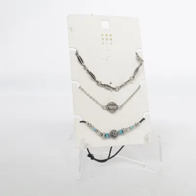 Jewelry set (Silver, Black, Turquoise) from SIX Unknown metal