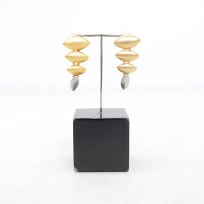 Boucles d'oreilles (Or, Argent) Métal inconnu