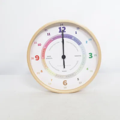 Väggklocka (Lernuhr Kinderzimmer Wanduhr) från Echte-Lernuhren Bambu