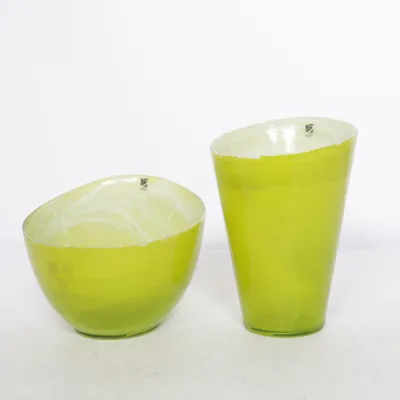 Schaal (Groen) van Sea Glasbruk