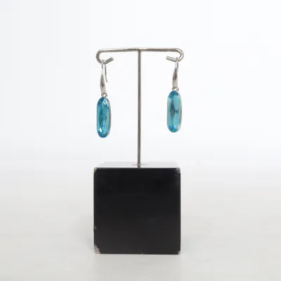 Boucles d'oreilles (Bleu) Métal inconnu
