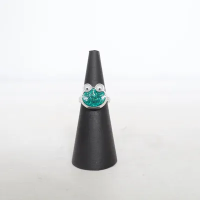 Ring (Groen, Zilver) Onbekend materiaal