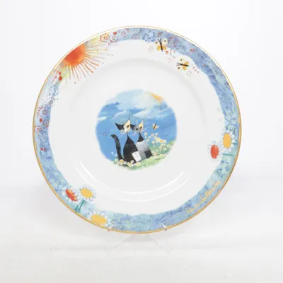 Plate (White, Multicolored) from Goebel