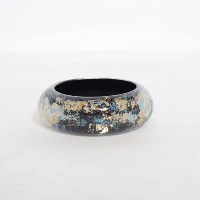 Bracelet (Noir, Bleu, Argent) Métal inconnu