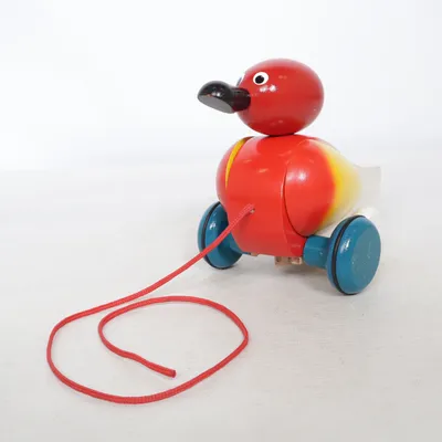 Jouet à tirer (Rouge, Jaune, Bleu)