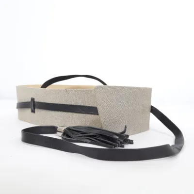 Waist belt (Beige, Black) from Fonnesberg Leather