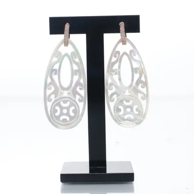 Oorbellen (Goud, Wit) Zilver