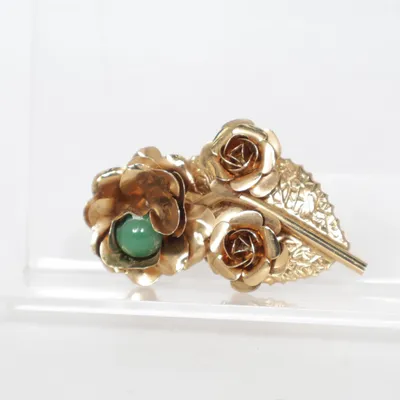 Broche (Groen, Goud) Onbekend materiaal