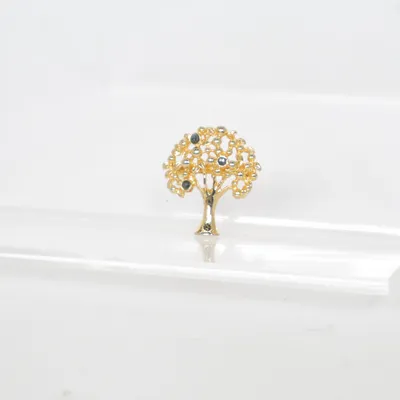 Broche (Goud, Blauw) Onbekend materiaal