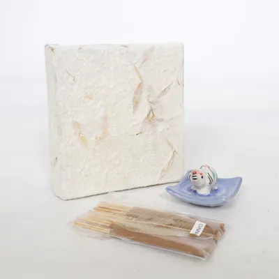 Rökelsehållare (Lila, Beige)