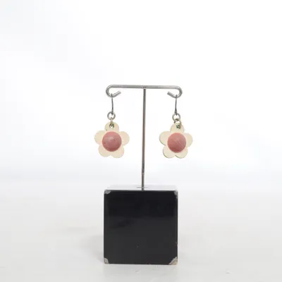 Earrings (Beige, Red) from Aarikka Wood
