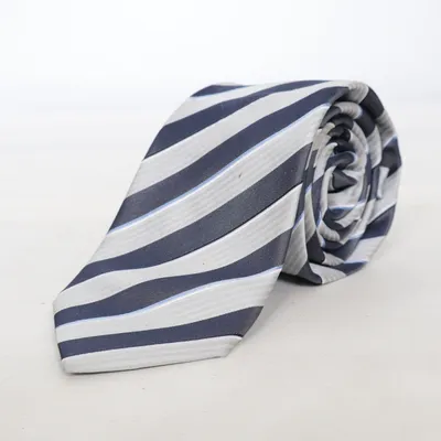 Cravate (Bleu, Gris) de Abrams Soie