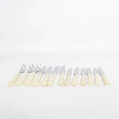 Bestik (Beige) fra Rostfritt