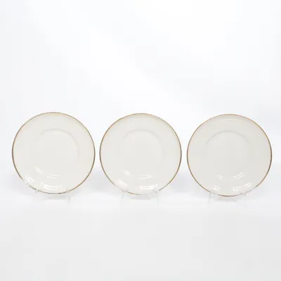 Assiett (Vit, Guldfärgad) från Karlskrona