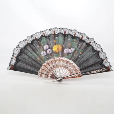 Solfjäder (Svart, Flerfärgad)