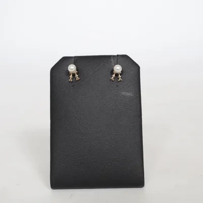 Örhängen (Guldfärgad, Vit) från Glitter Okänd metall