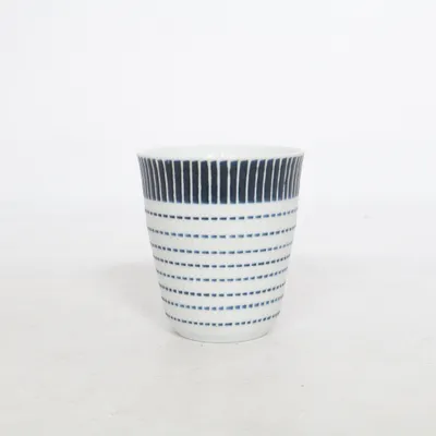 Drinking glass (White, Blue) from Pol's Potten
