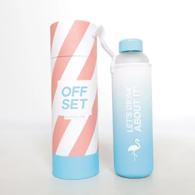 Wasserflasche (Blau, Pink, Weiß) von Offset