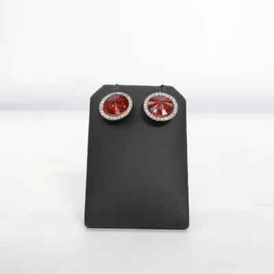 Earrings (Red) from Complement Unknown metal