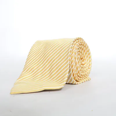 Cravate (Jaune, Blanc) de Sarar Coton, Soie