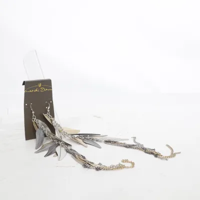 Boucles d'oreilles (Argent, Or, Noir) de Senso di Donna Métal inconnu