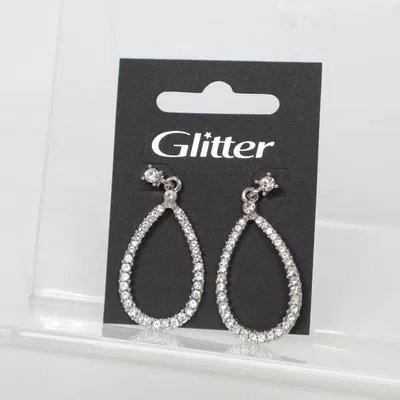 Oorbellen (Zilver, Wit) van Glitter Onbekend materiaal