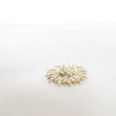 Brosch (Guldfärgad) Okänd metall