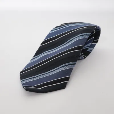 Stropdas (Blauw, Zwart) van A.W. Dunmore Zijde