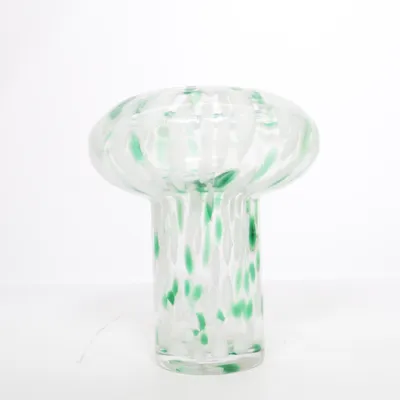 Vase (Vert, Blanc, Transparent) de Handmade